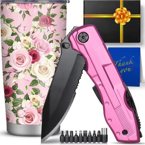 A special gift bundle for women – ONEAGE Christmas Stuffers: Tumbler, Multitool Knife, and more! Perfect for various occasions.