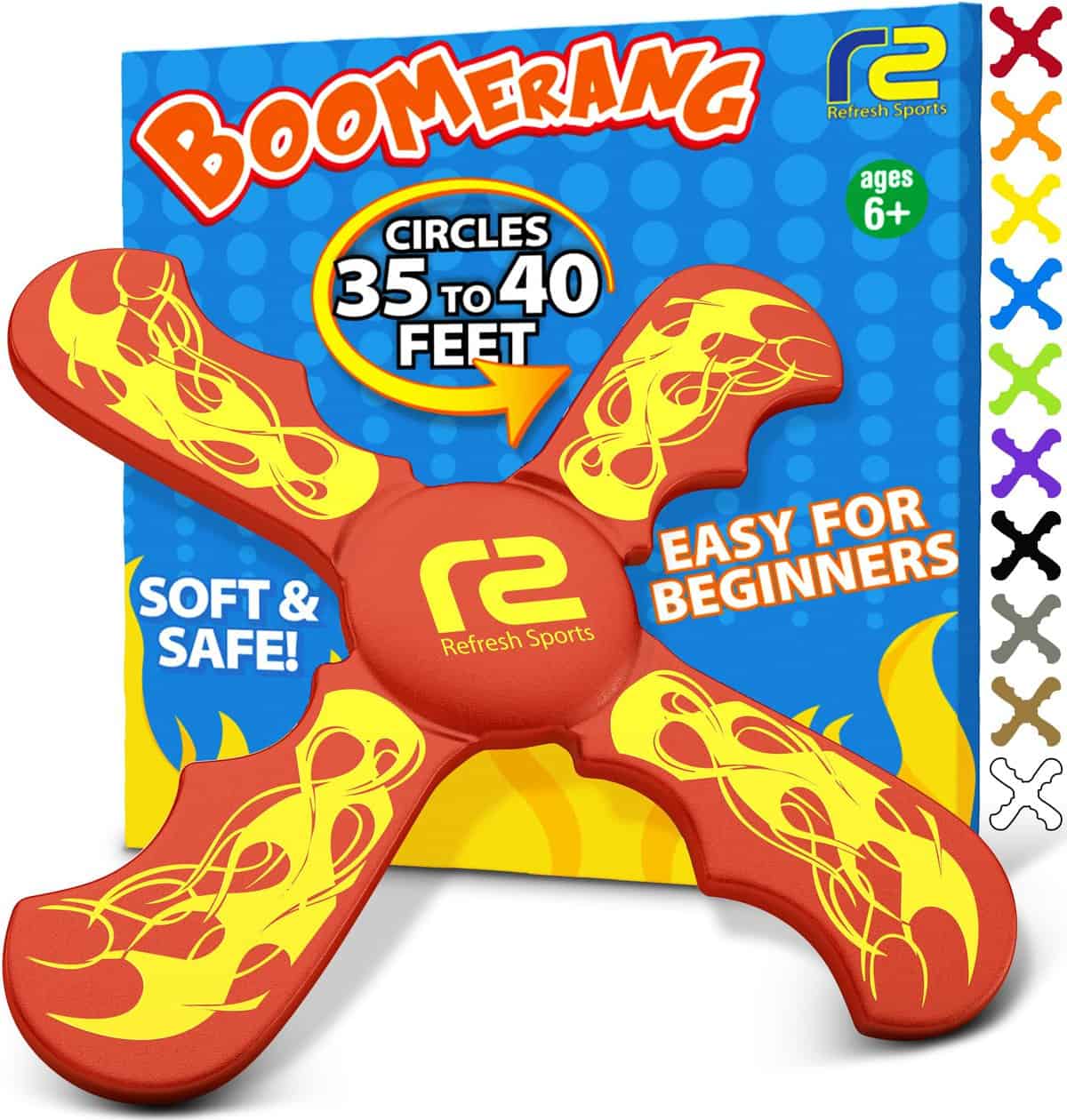 Fun Easy to Throw Boomerang for Kids - It Really Does Fly Back - Toy Gifts for Boys & Girls - Soft Foam Design Allows for Safe Play & Great Beginner Toy Gift Idea - Best Kids Stocking Stuffers Ideas