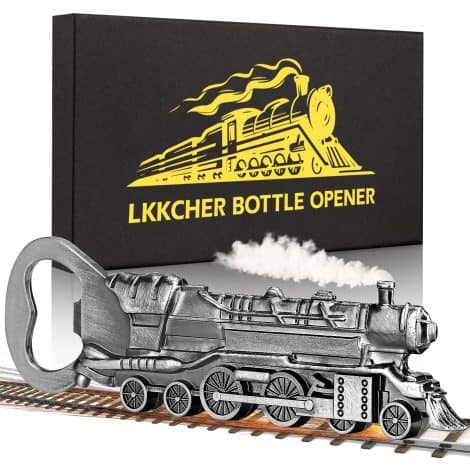 “LKKCHER Steam Train Beer Bottle Opener – Perfect Gift for Train Enthusiasts, Birthdays or Christmas!”