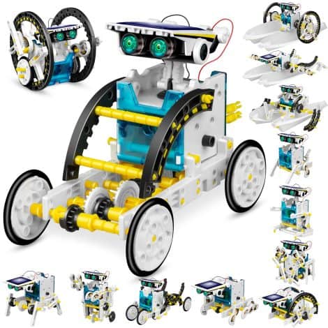 Solar-Powered Robotics Kit: 13-in-1 STEM Toy, Perfect Birthday Gift for Boys and Girls Ages 8-12.