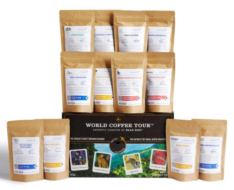 Explore the rich flavors of the world with Bean Box’s diverse coffee collection gift set. Perfect for any occasion!