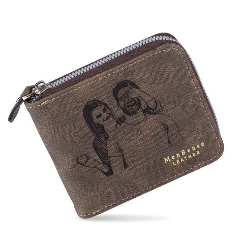 Personalized leather wallet for men with photo slots – SimpleQ customizes it for a heartfelt gift.