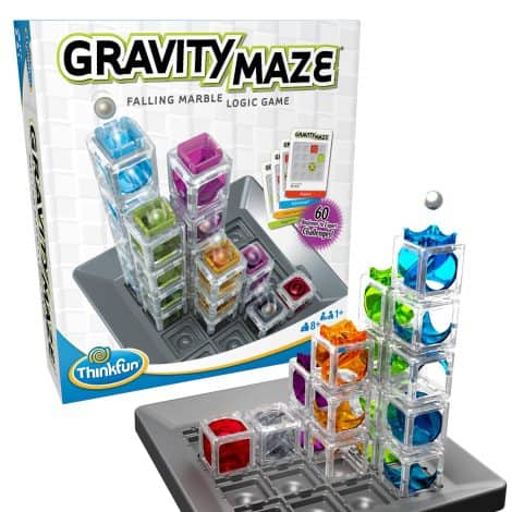 Award-winning brain game: ThinkFun Gravity Maze Marble Run. Fun for boys and girls, ages 8 and up.