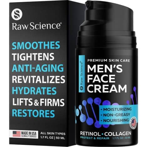 2 oz Men’s Face Cream, Hydrating Day & Night Moisturizer. Fights aging, wrinkles, and deeply moisturizes skin.