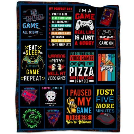 Gaming Gifts for Men and Boys: RIEDIOVS presents a cozy Gamer Blanket, perfect for Game Lovers!