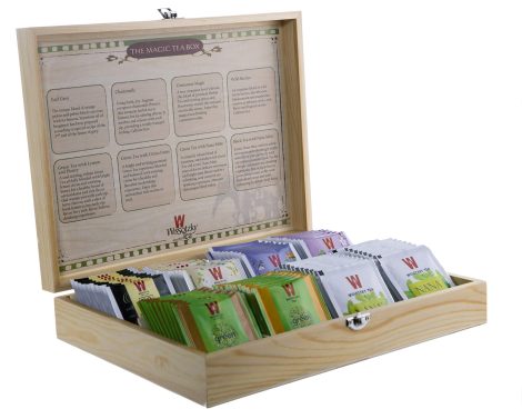 Wissotzky Enchanting Tea Box, Collection of 80 Assorted Teas, Perfect Gift for Tea Lovers.