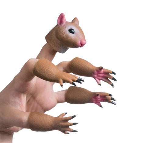 AQKILO® Squirrel Finger Puppet Set – Fun Animal Finger Puppets for Puppet Shows, Unique and Quirky Gift.