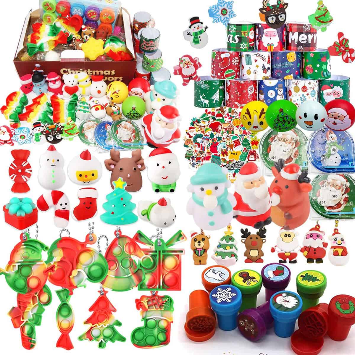 MSOOIIO 95PC Premium Christmas Party Favors for Kids,Assortment Toys Stocking Stuffers Bulk,Goodie Bag Stuffers,Classroom Gifts,Christmas Prizes,Prize Box Filler,Carnival Prizes