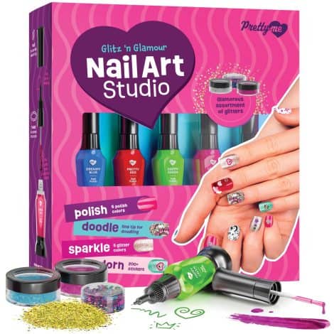 Glamour Girl Nail Studio – Complete nail polish kit for trendy girls ages 7-12. Perfect gift!