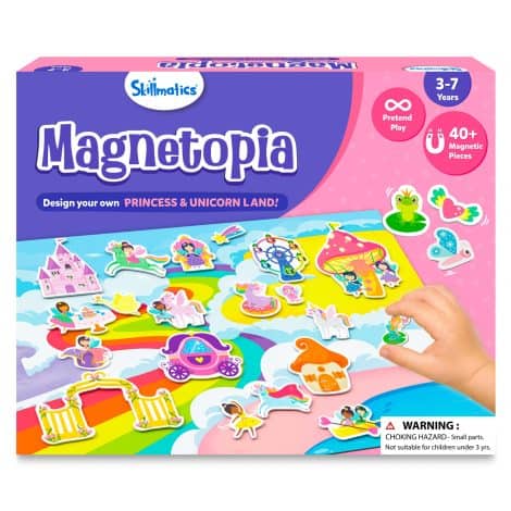 Skillmatics Creative Magnet Set: Princess & Unicorn Land – A fun and educational toy for kids, with 40+ magnetic pieces.