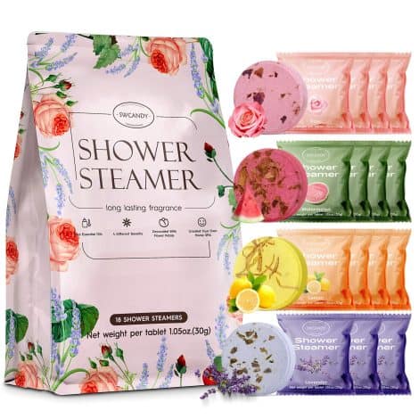 SWCANDY 18 Pack of Shower Bombs- Holiday Aromatherapy Set for Relaxation and Self Care, Perfect Gift for Mom.