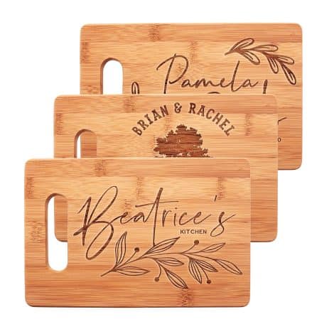 Customizable Cutting Board with 15 unique designs – Perfect gifts for couples, housewarmings, weddings, and Christmas 2023.