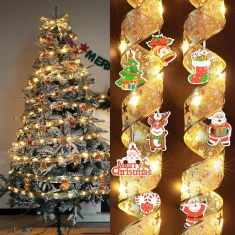 Get into the holiday spirit with ruhotili’s 33Ft Gloden Fairy Lights! Battery operated, perfect for parties.