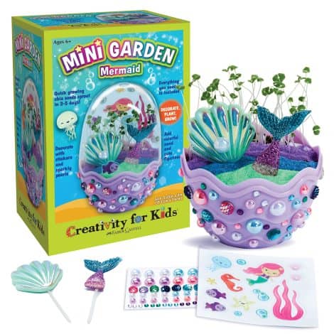 Creative Kids Mini Mermaid Garden: DIY Mermaid Terrarium – Perfect Gift for Girls, Ages 6-8+! Great stocking filler!