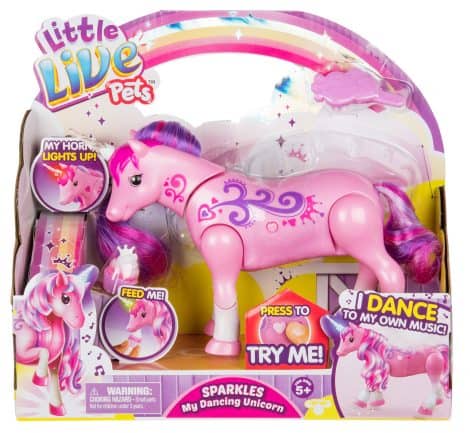 Sparkles My Dancing Interactive Unicorn – A magical toy unicorn that dances and lights up to music, perfect for ages 5 and up.