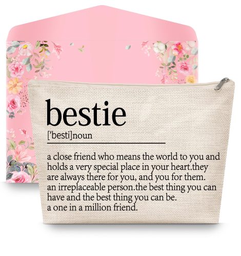 Friendship Cosmetic Bags for Best Friends – Handcrafted Makeup Bags for Special Occasions like Birthdays and Holidays.