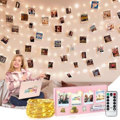 Trendy Photo Clip String Lights – Magical Fairy Lights to Hang Pictures in Bedroom, Perfect Holiday Gift! (50 LEDs, 16.4 ft)