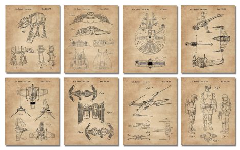 ArtCantHurtU Star Vessels Gifts – Set of 8 8×10 Prints for Movie and Sci-Fi Fans to Decorate Rooms.