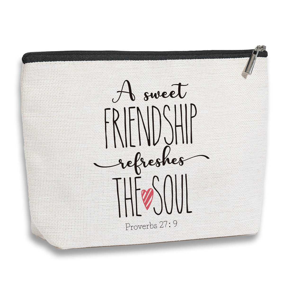 kdxpbpz Friendship Gifts for Women, Christian Gifts for Women Friends, Secret Sister Gift for Women, Birthday Gift for Best Friend, Valentines Day Gift for Friend Makeup Bag Cosmetic Bag