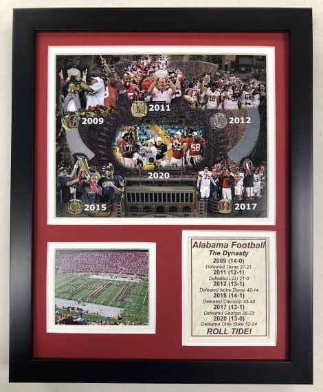 Alabama Crimson Tide | Dynasty | Framed 12″x15″ Picture Combo – Exclusive for American fans!