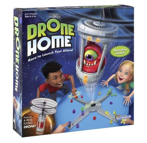 Drone Home – The ultimate game for family entertainment! Experience the thrill of a real flying drone. Suitable for 2-4 players, ages 8 and up.