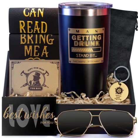 Christmas Presents for Guys, Deluxe Tumbler Gift Set for Guys, One-of-a-Kind Dad presents from Daughter Wife, Valentine’s & Birthday Gifts for Guys – Perfect for Men with Everything.