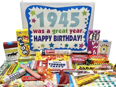 “1945 Retro Candy Yum Gift Box: Sweet nostalgia from your childhood, perfect for the 78th birthday!”