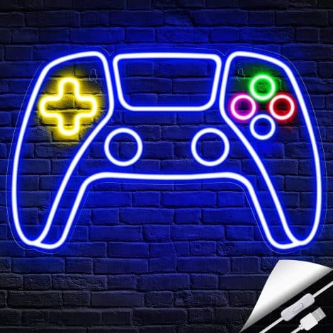 Glowing Game On Neon Sign: Perfect Decoration for the Ultimate Gamer’s Room – Awesome Gift for Teens.