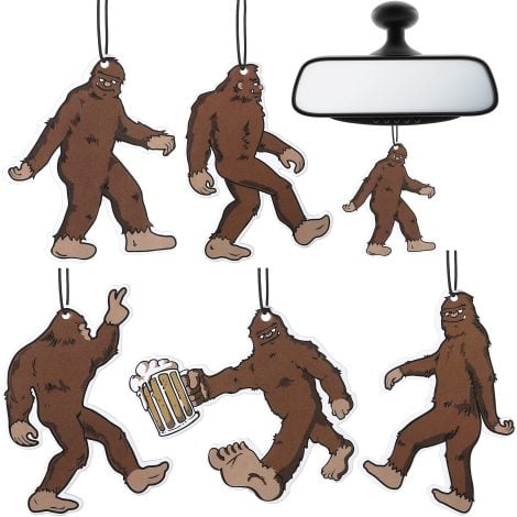 Sasquatch Car Air Freshener Pack: 5 Fun Men’s Car Accessories. Perfect Birthday or Christmas Gift!