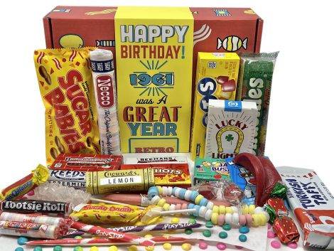 Delightful Throwback Treats – Blast from the Past Candy Box – Perfect 62nd Birthday Gift!