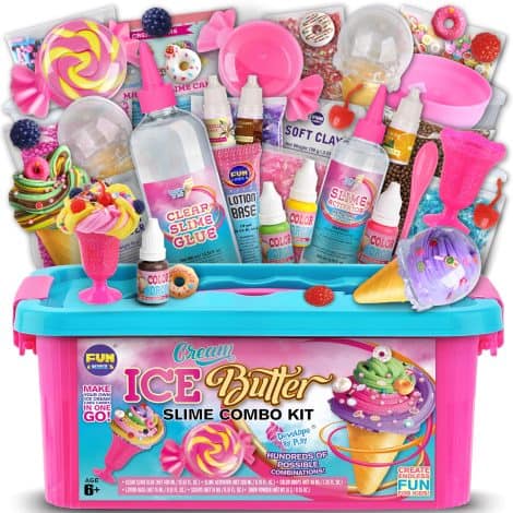 Fun Kidz Gift Butter Slime Kit – an exciting slime-making set for girls aged 10-12, perfect birthday surprise!