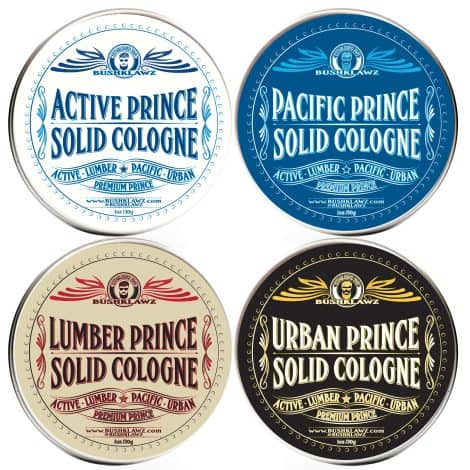 High-quality Prince Solid Cologne Gift Set – 1 oz, alcohol-free, natural, concentrated, travel-friendly tins. Perfect for masculine fragrances.