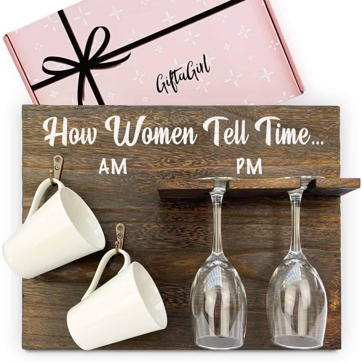 GIFTAGIRL Valentine Gifts for Women - Sarcastic But Unique Wine Gifts for Women who have Everything are Fun Christmas Gifts, will make her Laugh and Arrive Nicely Gift-Boxed. Mugs-Glasses Not Inc