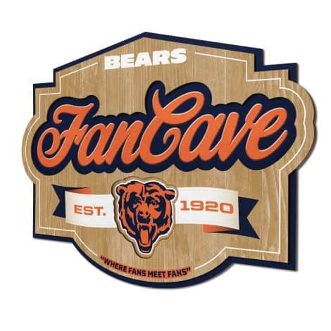 Chicago Bears Fan Cave Sign by YouTheFan – perfect addition to show off your team spirit!