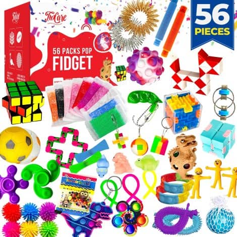 “Relaxation Pack: 56 Fidget Toys – Ideal Gifts for Everyone – Perfect for Stress Relief and Fun!”