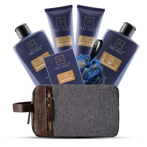 Luxurious Men’s Skin Care Set for Refreshing, Exfoliating, and Moisturizing, with Natural Bath and Body Products.