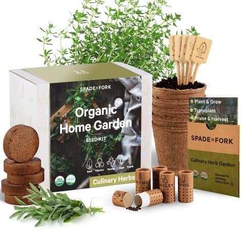 Certified Organic Indoor Herb Garden Kit – Grow your own fresh herbs with this Made in USA kit.