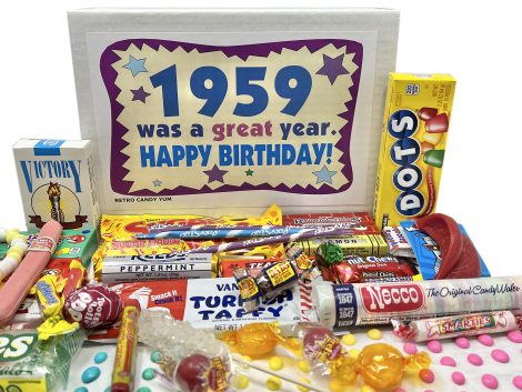 1959 Retro Candy Assortment: The perfect nostalgic gift for a 64-year-old, born in 1959!