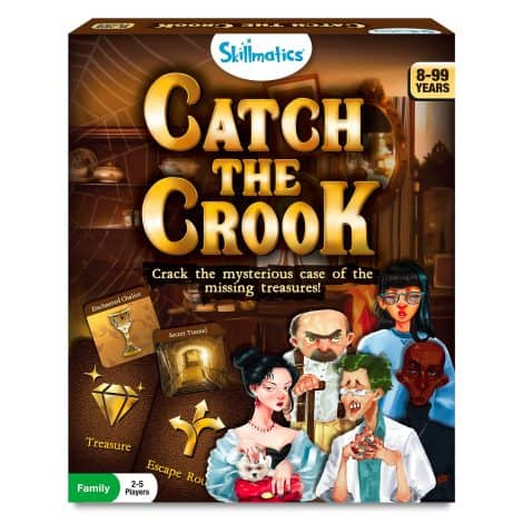 Skillmatics Catch The Crook Board Game: A fun and strategic family-friendly game for kids, perfect for gifting.