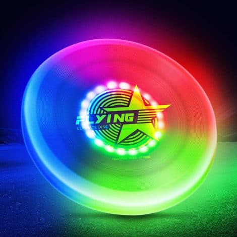 Glow in The Dark LED Flying Disc – 7 Modes, 7 Colors, Waterproof- Ideal Gift for Outdoor Fun!