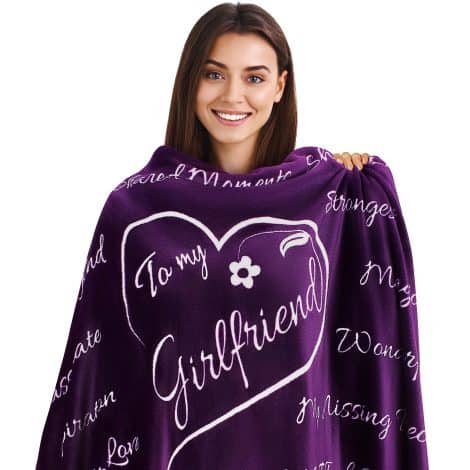 Purple Throw Blanket: ButterTree’s Romantic Gift for Girlfriend | Perfect Christmas/Birthday Present | 65″ x 50″ size.