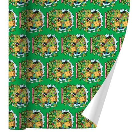 Vintage-style Teenage Mutant Ninja Turtles gift wrapping paper rolls by GRAPHICS & MORE – perfect for fans!